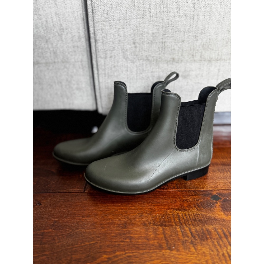 Sam Edelman Tinsley Matte Olive Green Chelsea Rain Boots Women